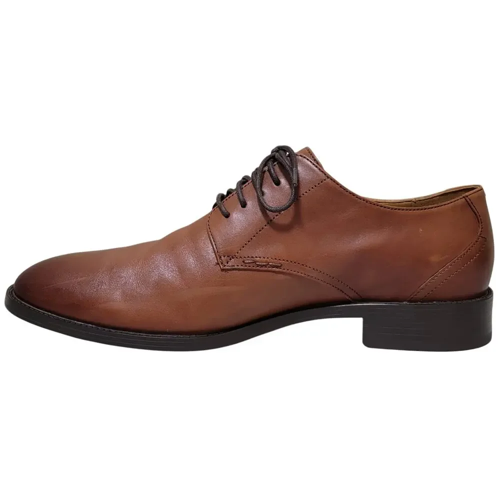 Cole Haan Men Hawthorne Plain Toe Dress Oxford Size US 10.5M British Tan Leather